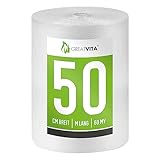 Luftpolsterfolie 1 Rolle - 0,5 x 50m (60my) | Premium Qualität - Ideal für Versand, Verpackung...