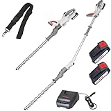 IKRA 2in1 Akku Heckenschere ICPH 2050 mit Teleskopstange für hohe Hecken, inkl. 2X Akku 20V,...