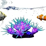 Korallenaquarium-Dekoration, leuchtende Korallenornamente mit Saugnäpfen für Aquarien, Dekoration...