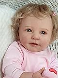 Lebensechte wiedergeborene Puppen, 55 cm, realistische Babypuppen, die echt Aussehen, Blondes Haar,...
