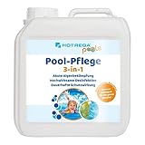 HOTREGA Pool-Pflege 3in1 Konzentrat, 2 Liter: Effektiver Algenvernichter, Desinfektion &...