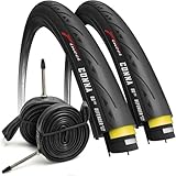 Fincci Fahrradreifen 28 Zoll - Set Paar 23-622 700x23c Reifen mit Fahrradschlauche 28 Zoll und 1mm...