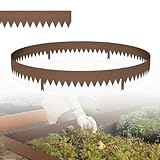 UISEBRT Rasenkante Metall 20 cm Hoch,Rostbeständige Beeteinfassung 5er-Set,Verzinkte...