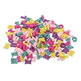 OFFIGAM 200 Stück Teiliges Holzbuchstaben in Pastellfarben DIY Holzscheiben Alphabet Bastelset für...