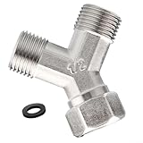 Jotekonoby Y-Splitter-Anschluss aus Kupfer, 1,27 cm für BSP-Doppelhahn-Splitter für...