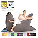 LAZY BAG Riesen-Sitzsack Classic XXL 140x180 cm | Sitzkissen 2-in-1 für relaxtes Sitzen & Liegen |...