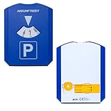 BIGtec Parkscheibe Auto Parkuhr mit Eiskratzer Schreibenkratzer Reifenprofilmesser Einkaufswagenchip...
