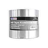 ADHES Aluminium Folienband hitzebeständiges klebeband metallklebeband silber, Hält 80 °C bis 100...