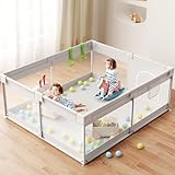 Julrrimg Laufstall Baby 175x150cm - Großes Laufgitter Baby, XXL Sicherheitsspielplatz Für Kinder...