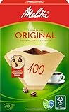 Melitta Filtertüten 100, Aromapor Papier, Naturbraun, (40 Stück) 1er Pack, kompatible mit...