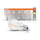 Osram LED Base Classic A Lampe, Sockel: E27, Warm White, 2700 K, 7 W, Ersatz für 60-W-Glühbirne,...