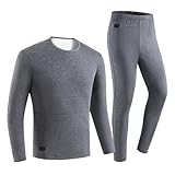 LEJIAJU Winter Elektrische Beheizte Unterwäsche Set Kleidung Frauen Fleece Thermische Top Hosen 30...