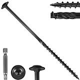 Zugschrauben, Holzbauschraube (50, schwarz, #14 x 6)