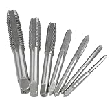7 Stück Gewindebohrer Set, Fixinus HSS Gewindeschneidwerkzeug Set M3 M4 M5 M6 M8 M10 M12...