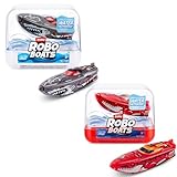 ROBO ALIVE ZURU Robo Boats, White Shark & Dino Shark Boat, 2 Pack, (Amazon Exclusive)