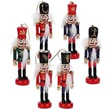 ULTECHNOVO 6 Stück Teiliges Bunter Holz Soldaten Weihnachtsbaumdeko Handgefertigte Ornamente für...