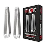 REDSALT® Profi Grätenpinzetten 2er Set 11cm | rostfreier Edelstahl matt INOX 18/10 Qualität |...