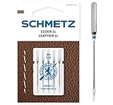 SCHMETZ | 5 Nähmaschinennadeln | Leder LL | 130/705 H LL | Nadeldicke 90/14 | auf jeder gängigen...