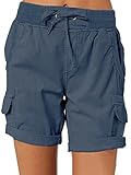 Imuedaen Damen Cargo Shorts Sommer Casual Kurze Hosen Bermuda Stoffhose Outdoorhose Strand Shorts...