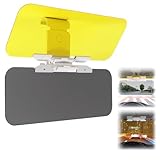 2 in 1 Sonnenblende Auto mit Blendabweiser, Verstellbares Tag und Nacht Anti-Blend Sonnenblende Auto...