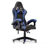 bigzzia Gaming Stuhl Ergonomisch - Gamer Stühle mit Lendenkissen + Kopfstütze Gaming Chair...