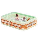Aufblasbarer Pool für Kinder, verdickter Aufstellpool, UV-beständig, rechteckig, Planschbecken...