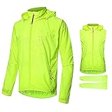 SFITVE 2 in 1 Outdoor Fahrradjacke Herren Atmungsaktiv Sommer,Wasserdicht Fahrradweste Herren...