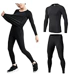 Echinodon Kinder Sportunterwäsche Fußball Junge Kompressionsshirt + Kompressionshose...