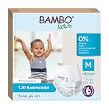 New Bambo Nature Schwimmwindel Baby Größe M (12+ kg), Megapack 120 St. Windeln | Secure-Fit...