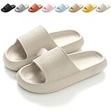 Calish Badeschuhe Herren Damen Cozislides Original Slippers Cloudyzz Schlappen Wolke rutschfeste...