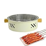 Duroecsain Kleiner Tischgrill, Grill für zu Hause - Elektrogrill tragbar klein Holzkohlegrill |...