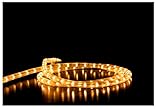 Idena 31487 - LED Lichterschlauch mit 100 LEDs in Warmweiß, Lichterkette mit 8 Stunden Timer...