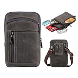 hengwin Echtes Leder Umhängetasche Herren, Handytasche Herren, Crossbody Sling Bag, Schultertasche...