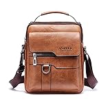 ANPTER Umhängetasche PU Leder Herren Schultertasche Herrentasche Shoulder Bag Seitentasche...