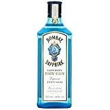 Bombay Sapphire London Dry Gin, 40 Vol-%, 70 cl / 700 ml, zu 100% per Dampfinfusion destillierte...