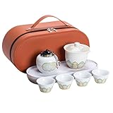 Muuookka Keramik-Kunst-Teeservice, Teeservice, Tragbare Aufbewahrung, Keramik, Outdoor, Camping,...