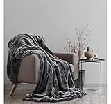 BALOU LIVING Kuscheldecke Felloptik 150x200 cm - edle Kunstfelldecke - Premium Felldecke für Ihr zu...