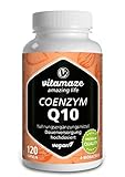 Coenzym Q10 hochdosiert, 200 mg pro Kapsel, vegan, 120 Kapseln für 4 Monate, 98% Ubichinon mit...