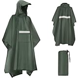 ENONEO Regenjacke Regenponcho Wasserdichter Fahrrad Regenponcho Leicht Regenmantel mit...