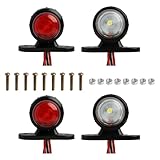 Supecesorio 12v/24v Anhänger LED Rückleuchten, Mini Begrenzungsleuchten in Rot und Weiß,...