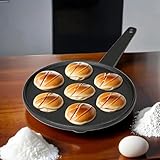 Pförtchenpfanne Gusseisen, Takoyaki Pfanne, Mini Pancake Maker, Pancake Pan, Augenpfanne,...