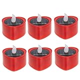 DIYEAH 6 Stück Solar Teelichter LED Flammenlos Warmweiß für Garten Terrasse Party Dekorative...