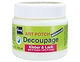 KREUL 48251 - Art Potch Decoupage Kleber und Lack seidenmatt, 150 ml, auf Wasserbasis, trocknet...