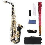 summina Gold lackiertes Messing Saxophon Saxophon E-Flach Note Altsaxophon 82Z Schlüsseltyp...