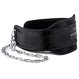 Fitgriff® Dip Gürtel mit Kette + 2 Karabiner, Dip Belt für Bodybuilding, Krafttraining,...