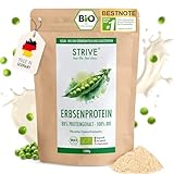 STRIVE Erbsenprotein 100% BIO Vegan | Fermentiertes Premium Erbsenprotein Isolat | Cremig, gut...