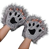 kdjsic 1 Paar Paw Handschuhe Half Finger Fäustlinge Anime Gothic Furry Zubehör für...