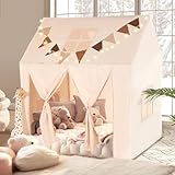 NIUEVLRS Kinderzelt mit Matte, Spielzelt für drinnen, Spielhaus für Kinder im Freien,...