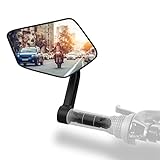 Xcelenze - Fahrradspiegel extra große Spiegelfläche |schlagfestes Echtglas| für Lenker ebike |...