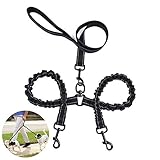 Doppelleine Hundeleine FüR 2 Hunde Trainingsleine Hund Verstellbar Hundeleine Elastisch...